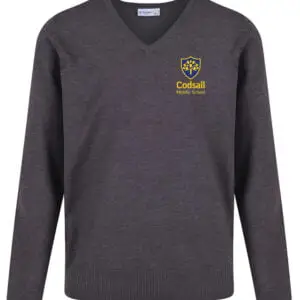 Unisex Soft Cotton Blend Knitted V Neck Jumper