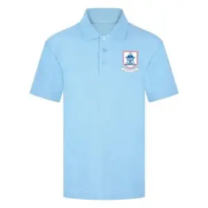 All Saints Trysull Sky Blue PE Polo Shirt