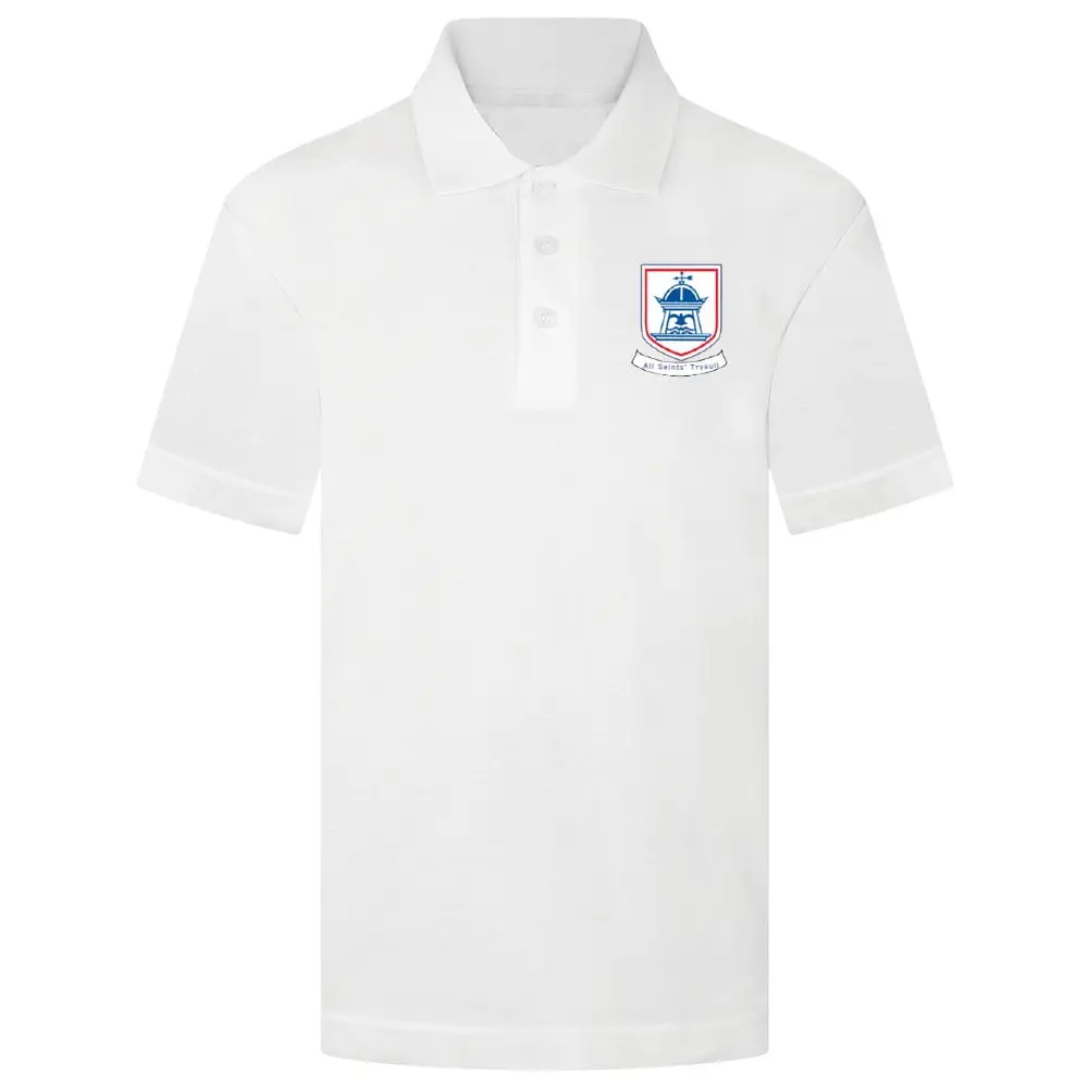 All Saints Trysull White Polo Shirt