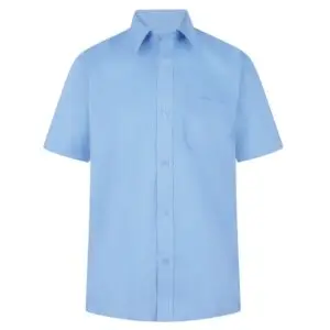 Boys Short Sleeve Blue Shirt (Twin Pack)