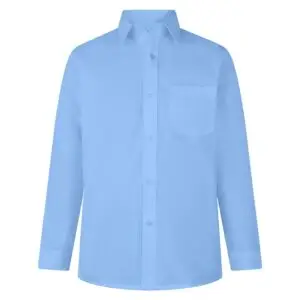 Girls Long Sleeve Blue Blouses (Twin Pack)