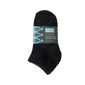 Birchfield Black Trainer Socks