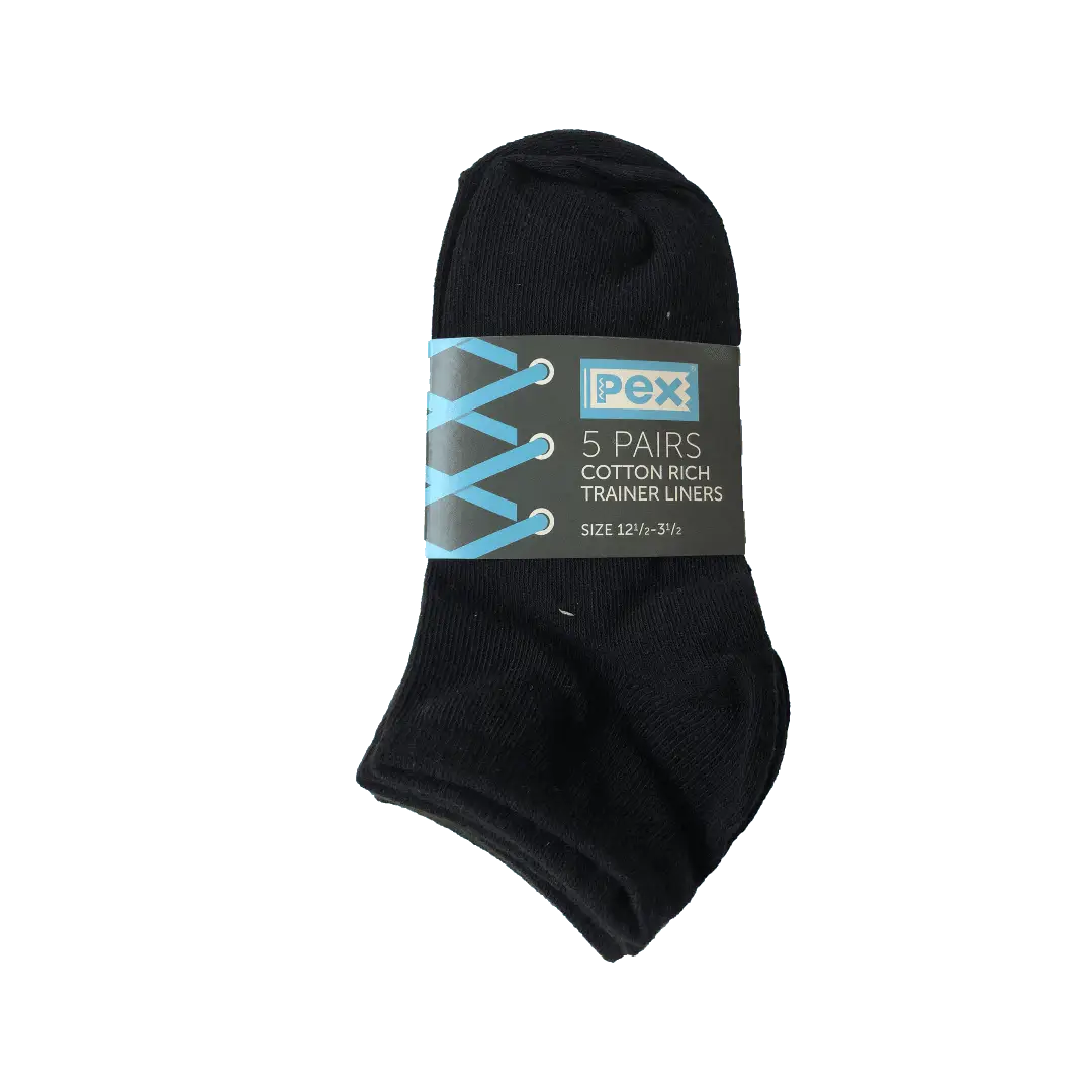 Birchfield Black Trainer Socks