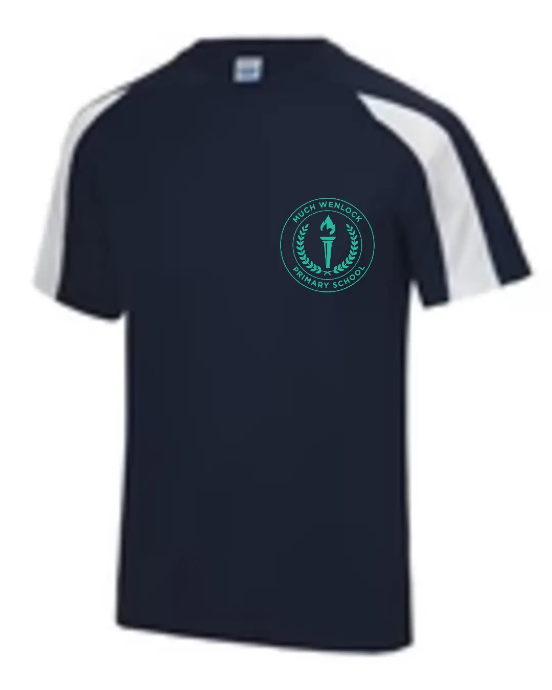 Much Wenlock Staff T Shirt - Navy/White