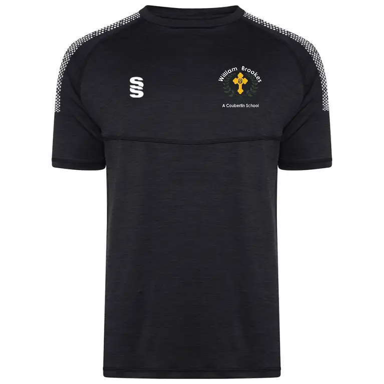 Surridge Dual Gym T-shirt - Black Melange/White